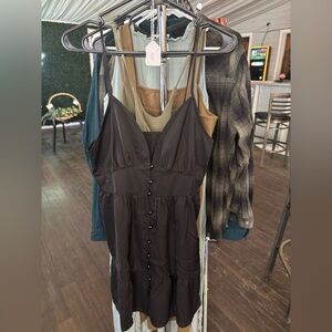 Cupshe Black Button-Front Mini Dress